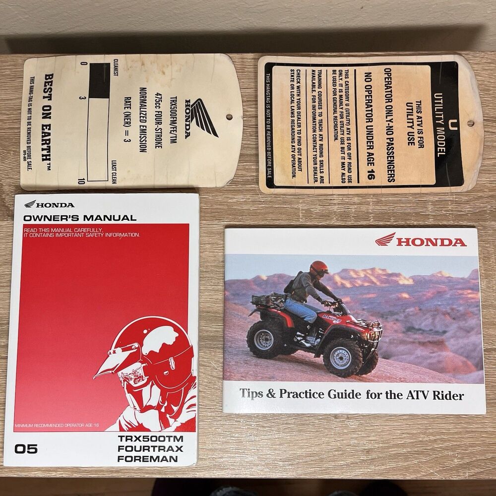 Honda Owners Manual TRX500TM Fourtrax Foreman ATV